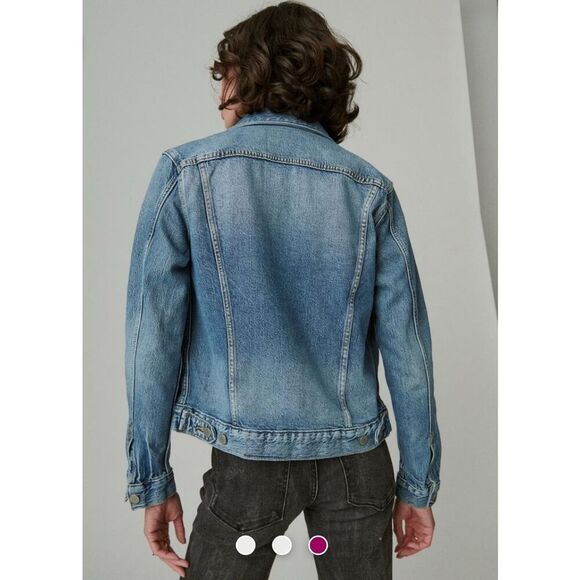 LUCKY BRAND Denim Jean Jacket Size L - Picture 3 of 9